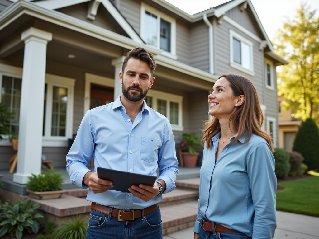 FHA appraiser evaluating a home’s condition.