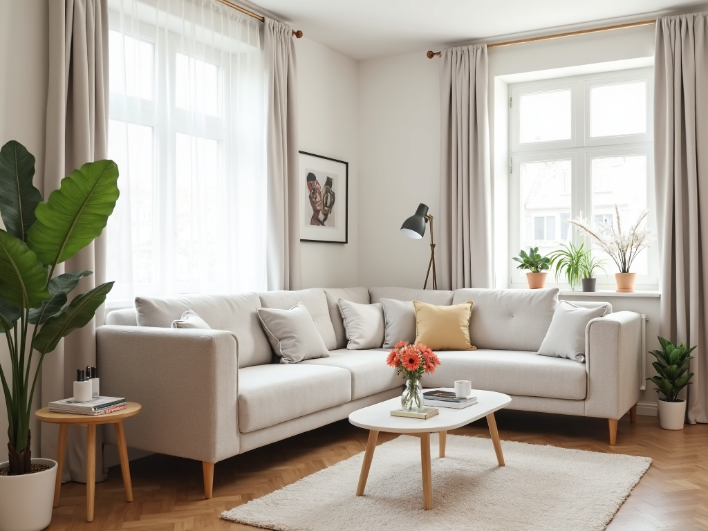 Well-maintained living room