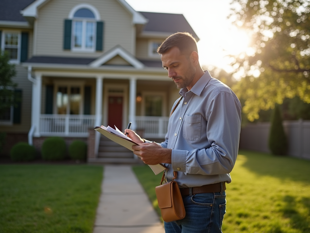 FHA appraiser inspecting a property