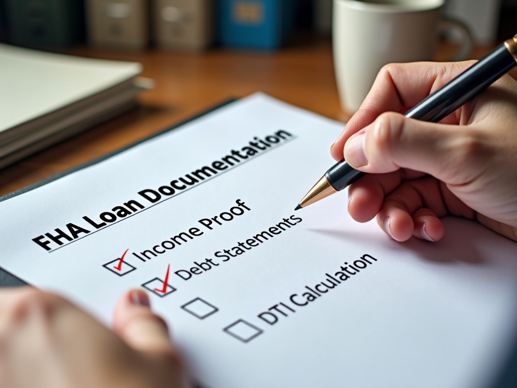 Person reviewing FHA loan documentation checklist