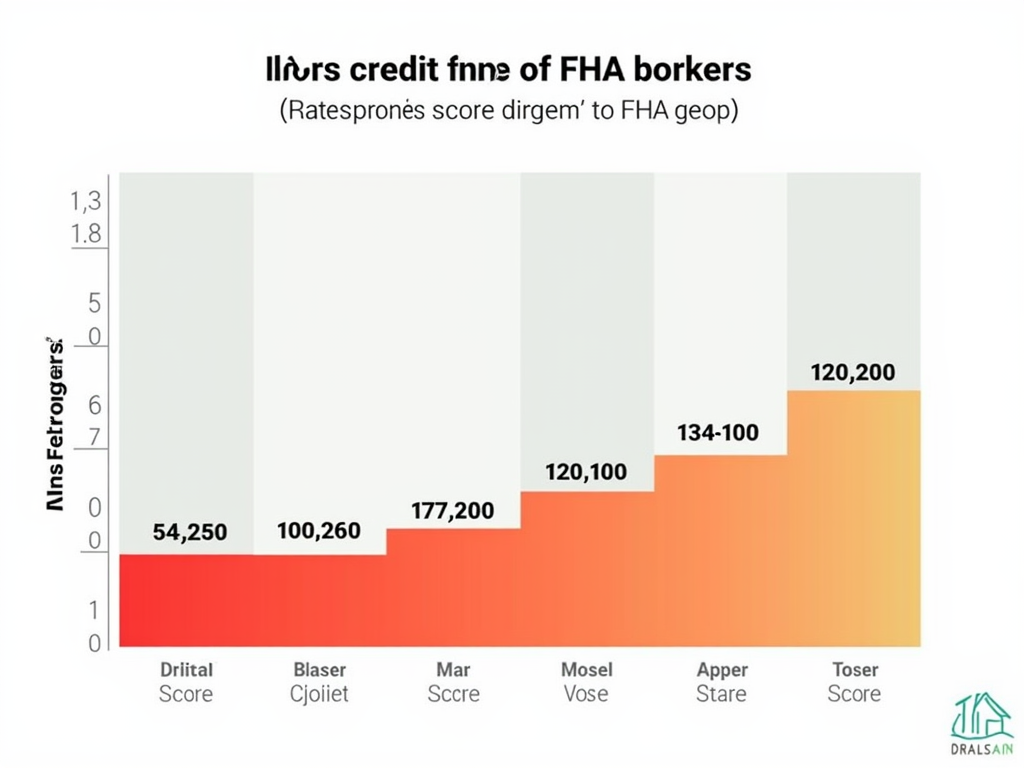 Graph showing credit score distribution for FHA borrowers
