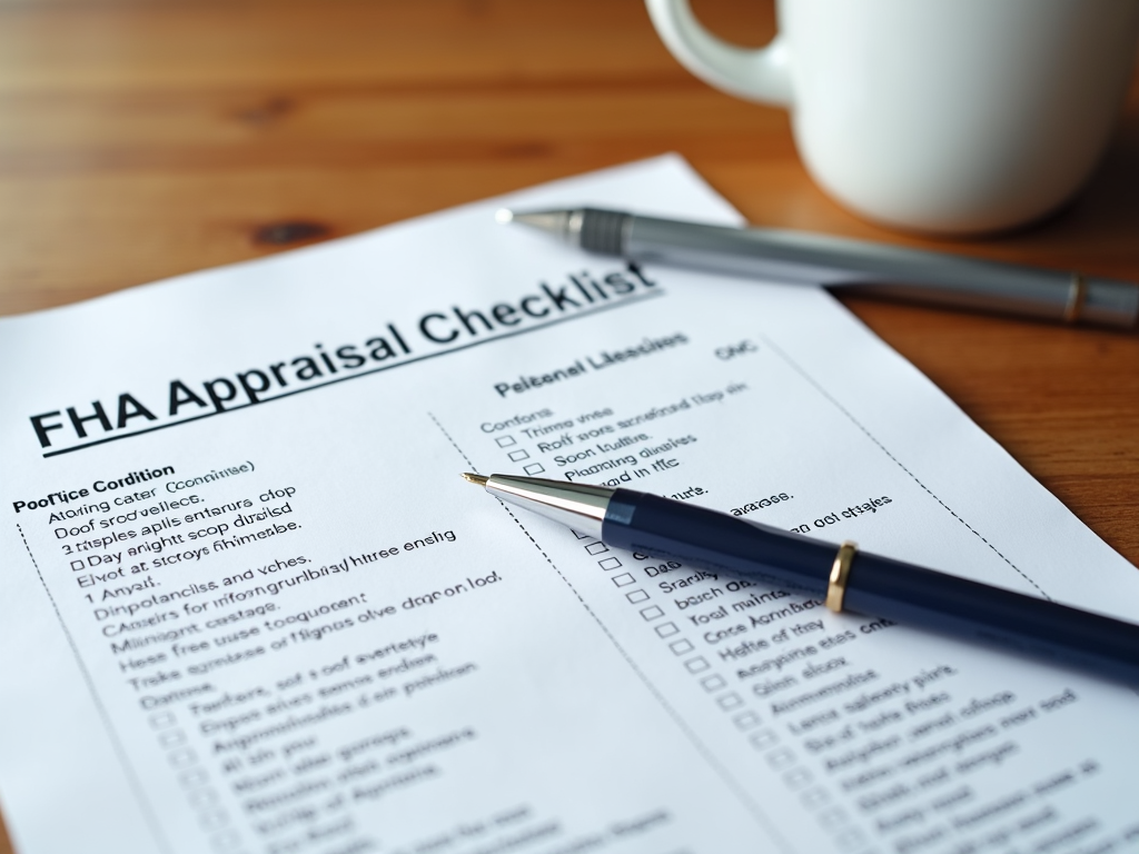 FHA appraisal checklist with notes