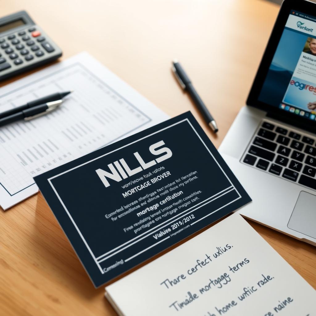 NMLS certification document on a mortgage broker’s desk