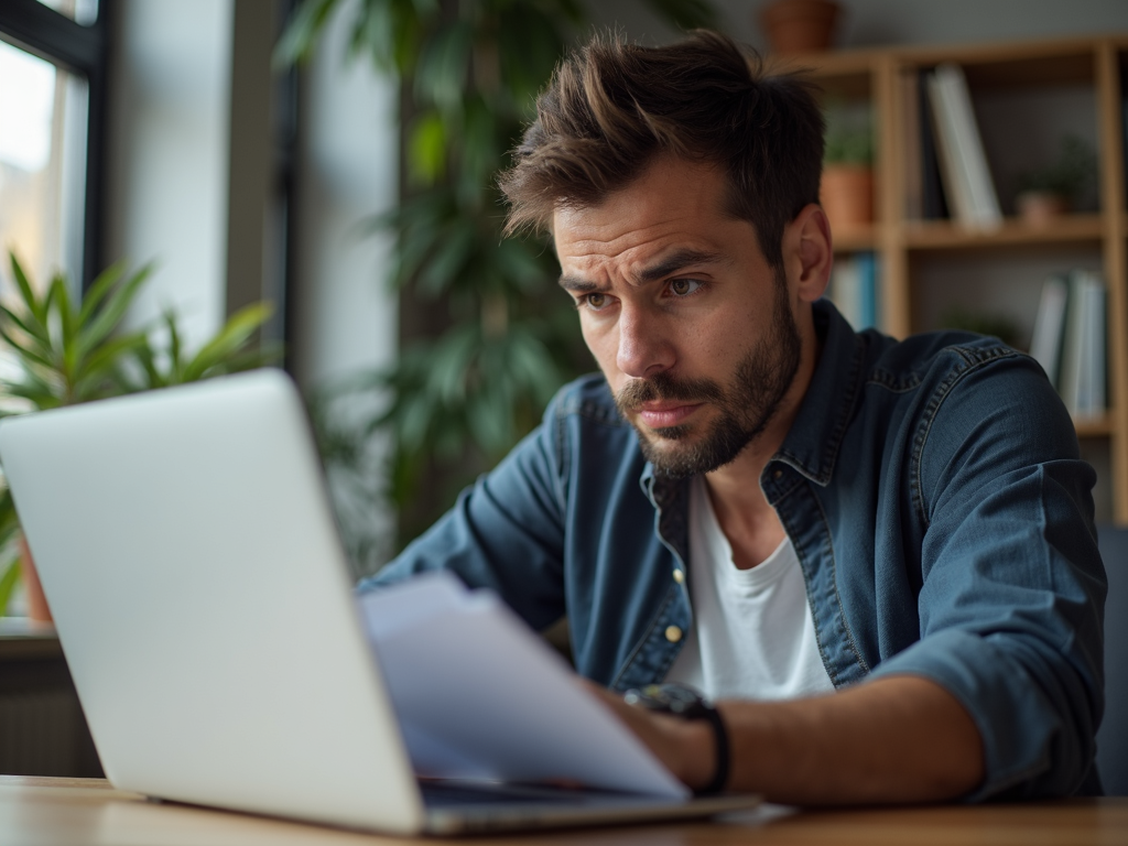 Checking a credit report online.