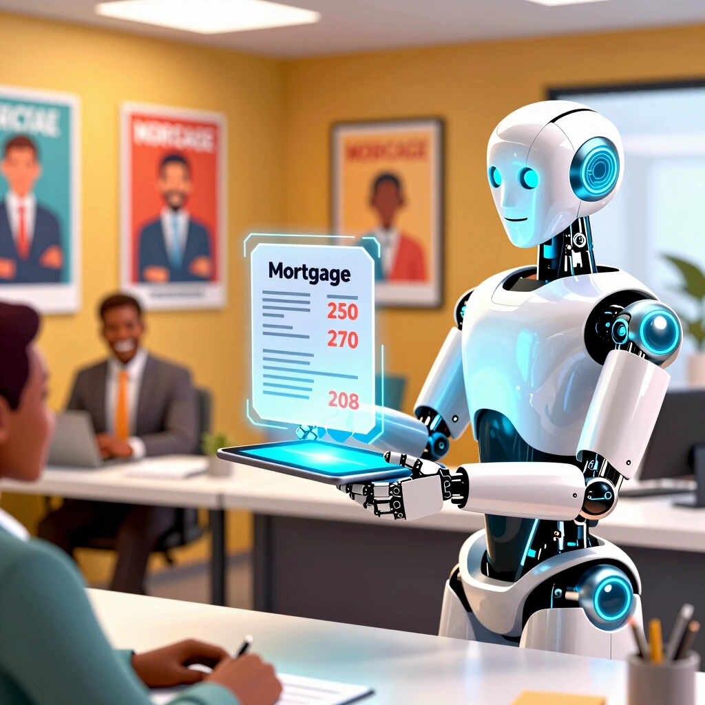 AI companion assisting mortgage broker with digital loan tools