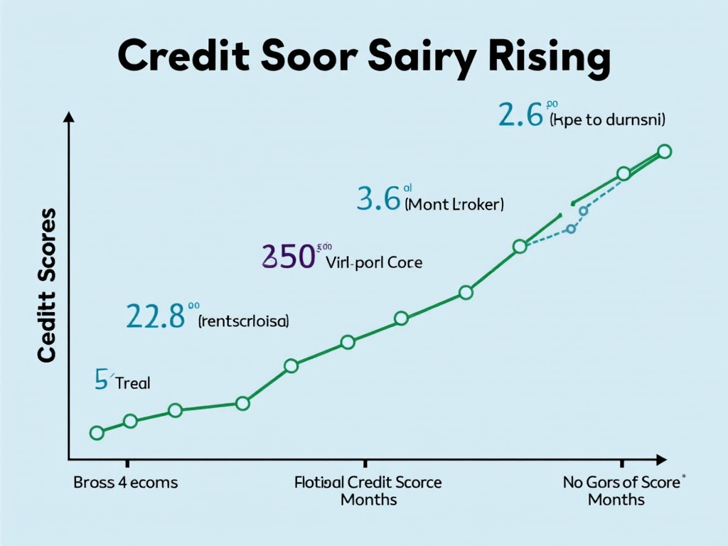 Chart of credit score improvement timeline