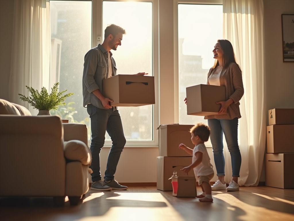Family moving into new home