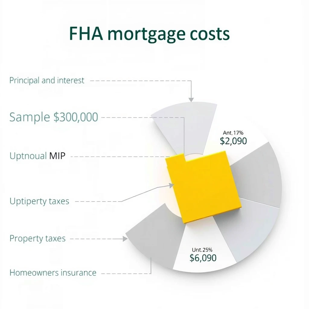 Diagram breaking down FHA mortgage costs including MIP