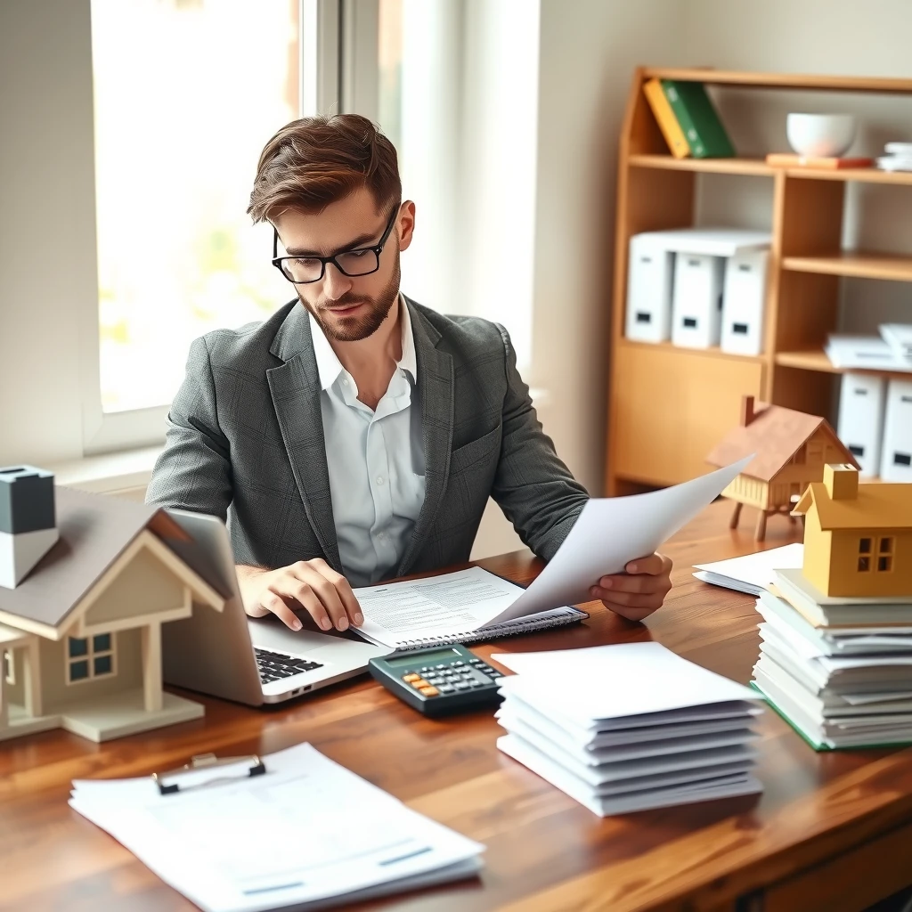 Person calculating and choosing the right mortgage options