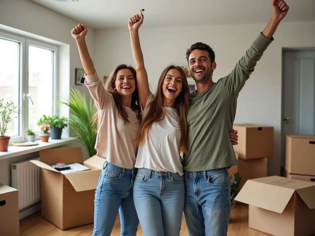 Celebration of home purchase