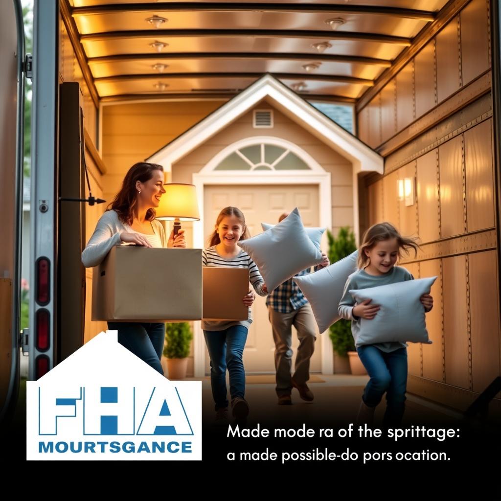 Family moving into their new home with an FHA loan