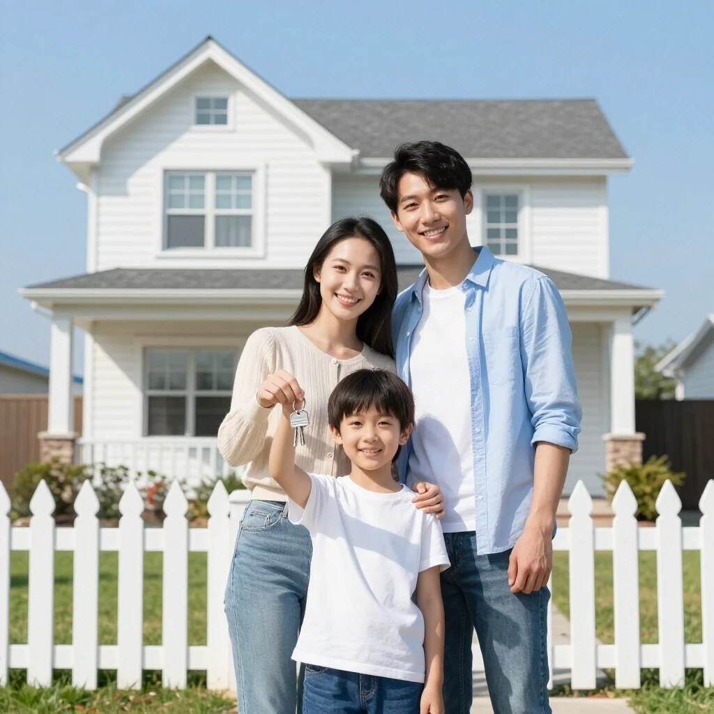 Family celebrating their new home purchase with an FHA loan