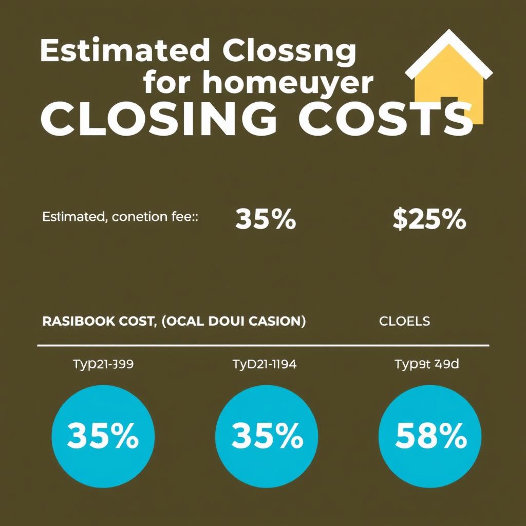 Graph of estimated closing costs breakdown