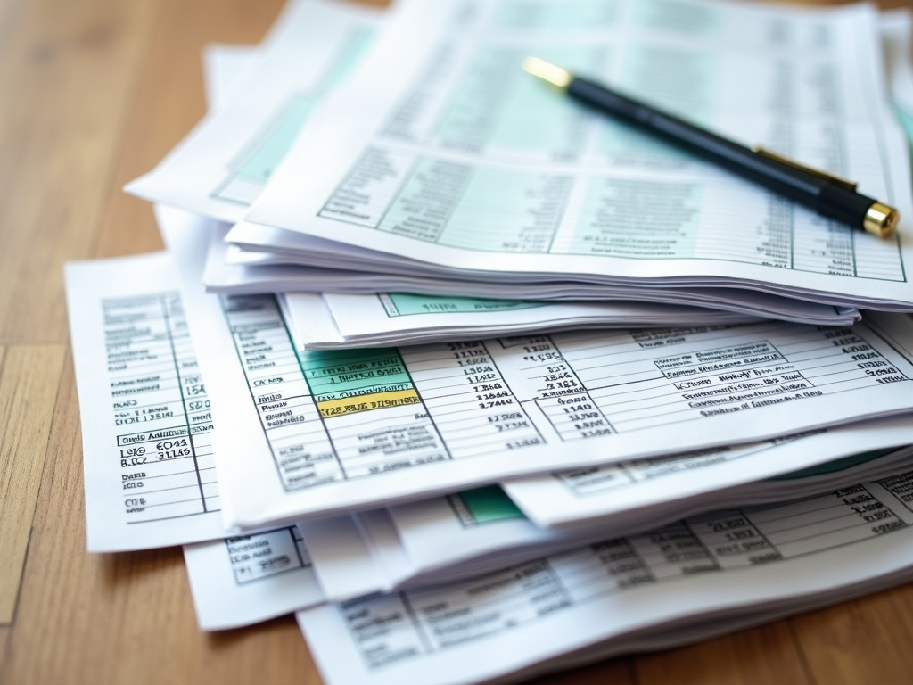Organized mortgage application documents