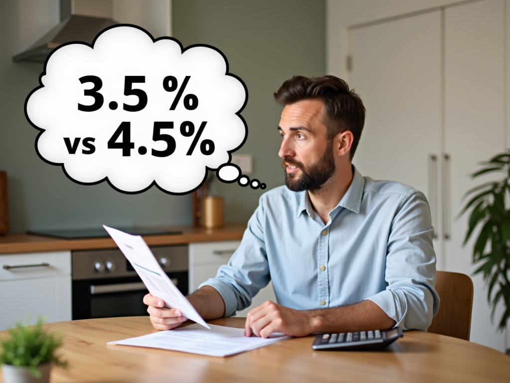 Homeowner exploring FHA refinance savings