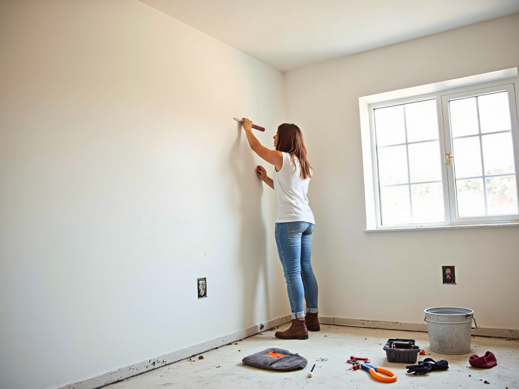 Person renovating home with 203(k) loan