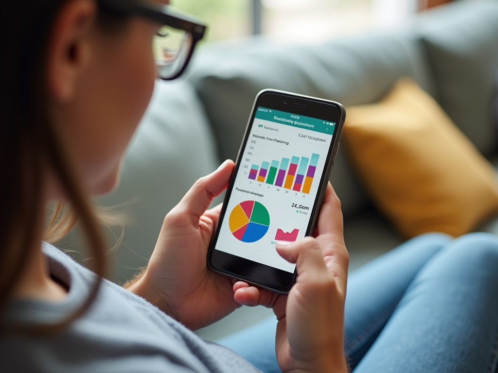 Budgeting app on phone