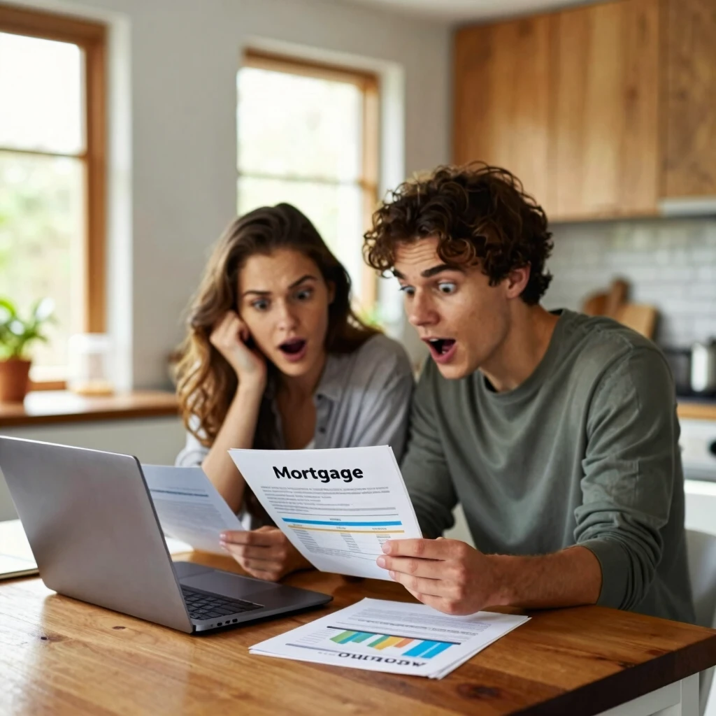 Couple reviewing FHA vs conventional loan options at home