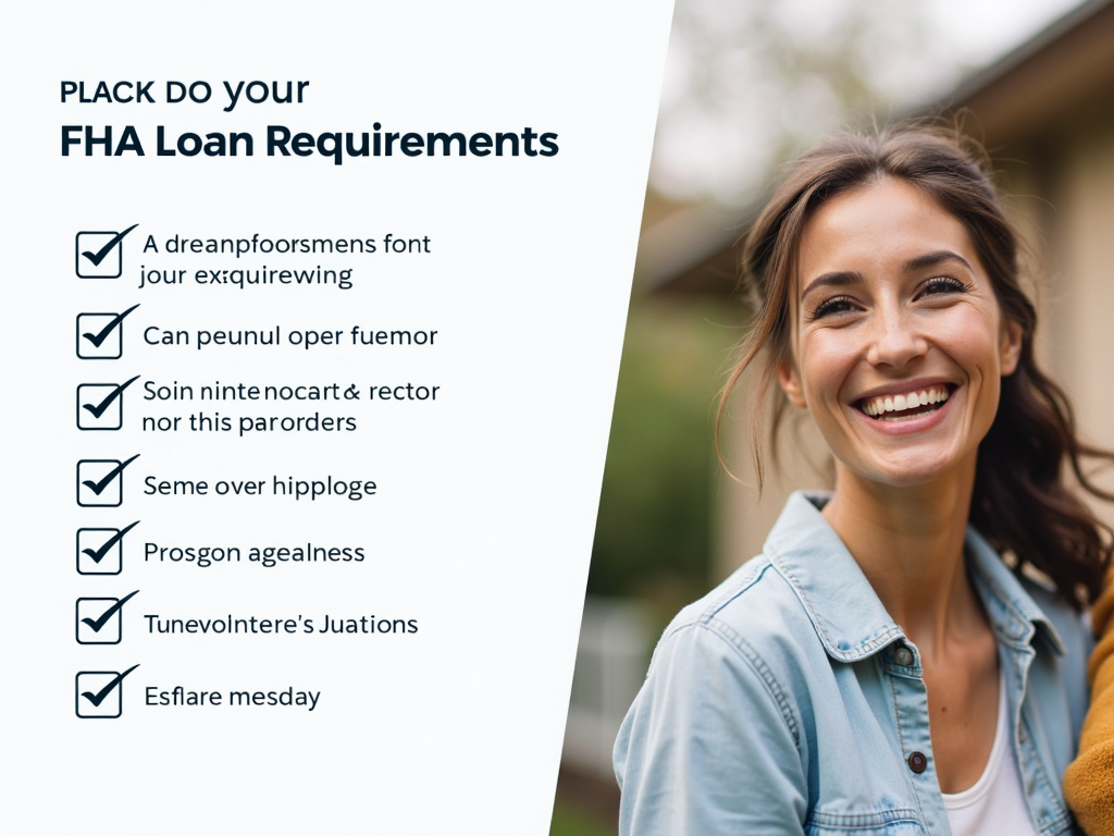 Comparison of FHA loan checklist and a satisfied homeowner.