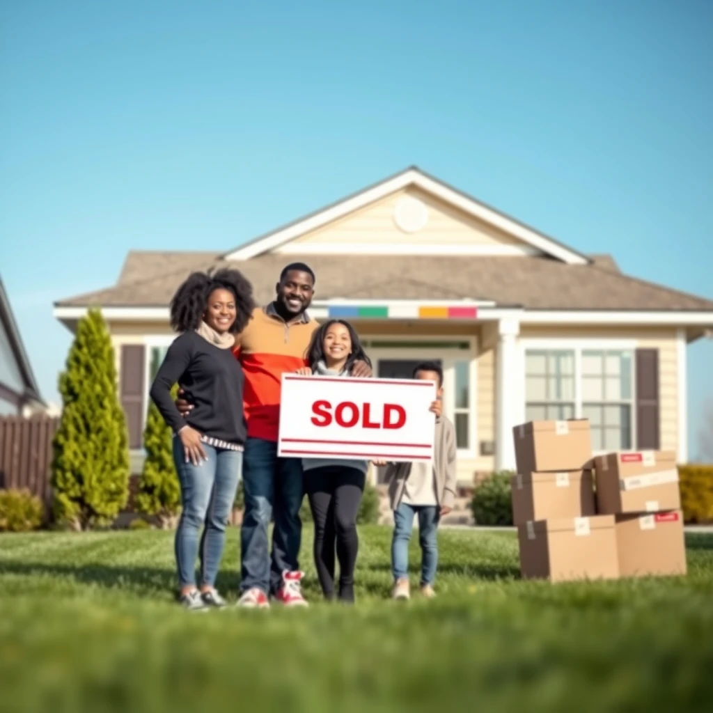 Family achieving homeownership through FHA loan
