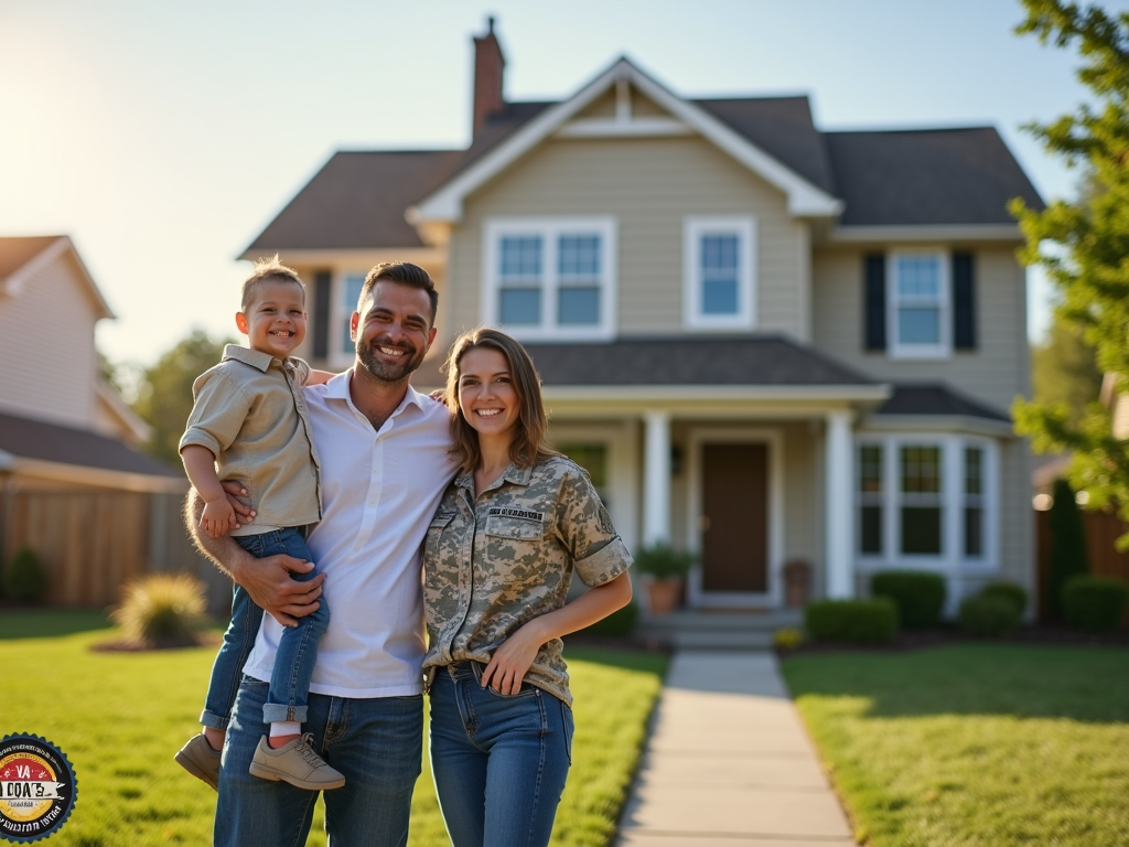 Military family with a VA loan home