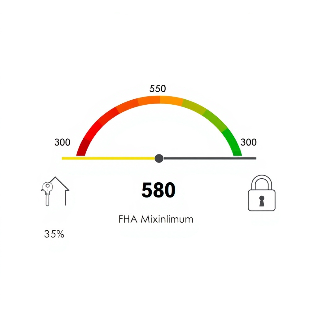 Visual guide to FHA loan credit score thresholds