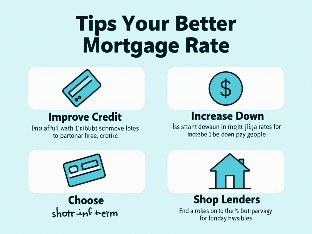 Infographic with tips for a better mortgage rate