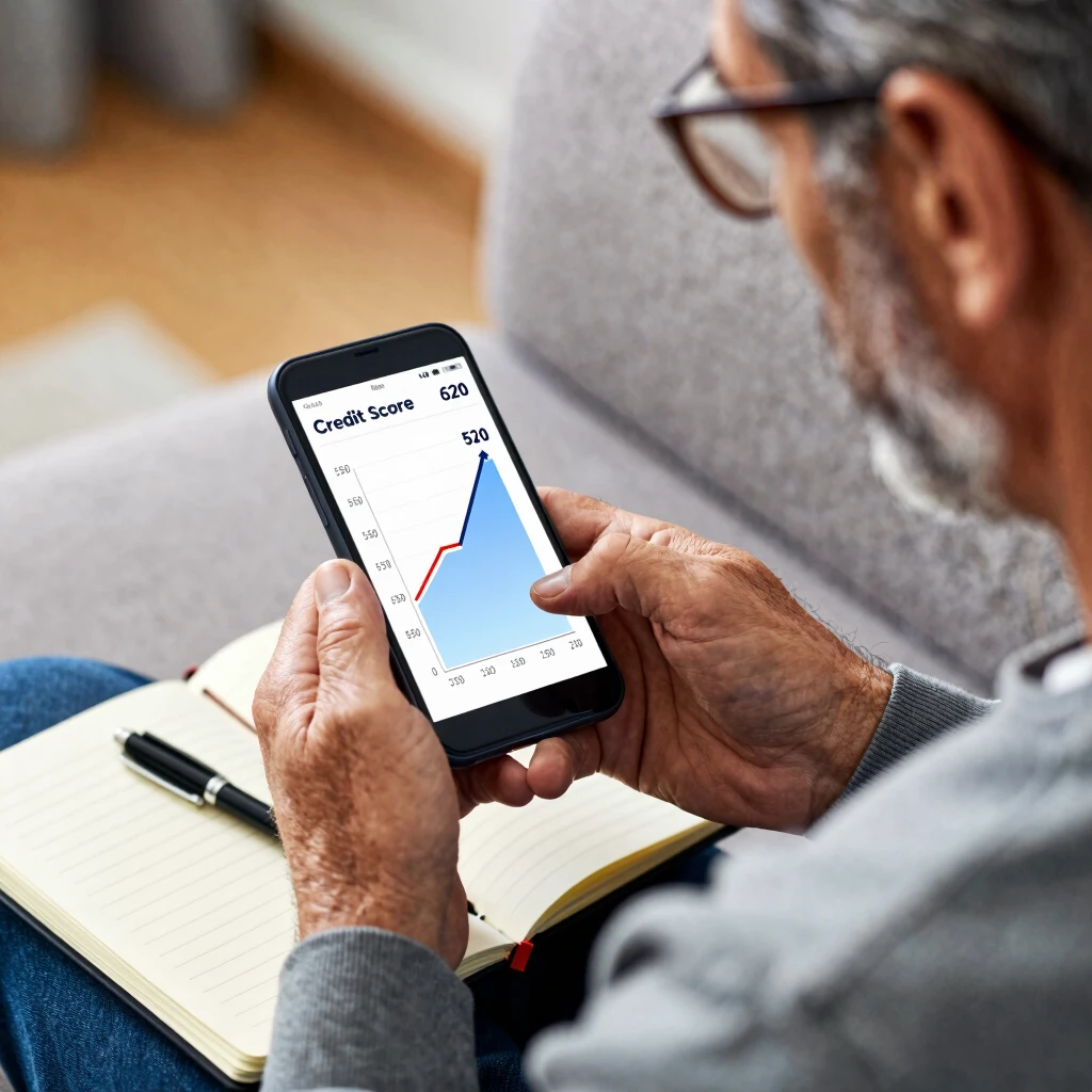 Man improving his credit score for FHA mortgage qualification