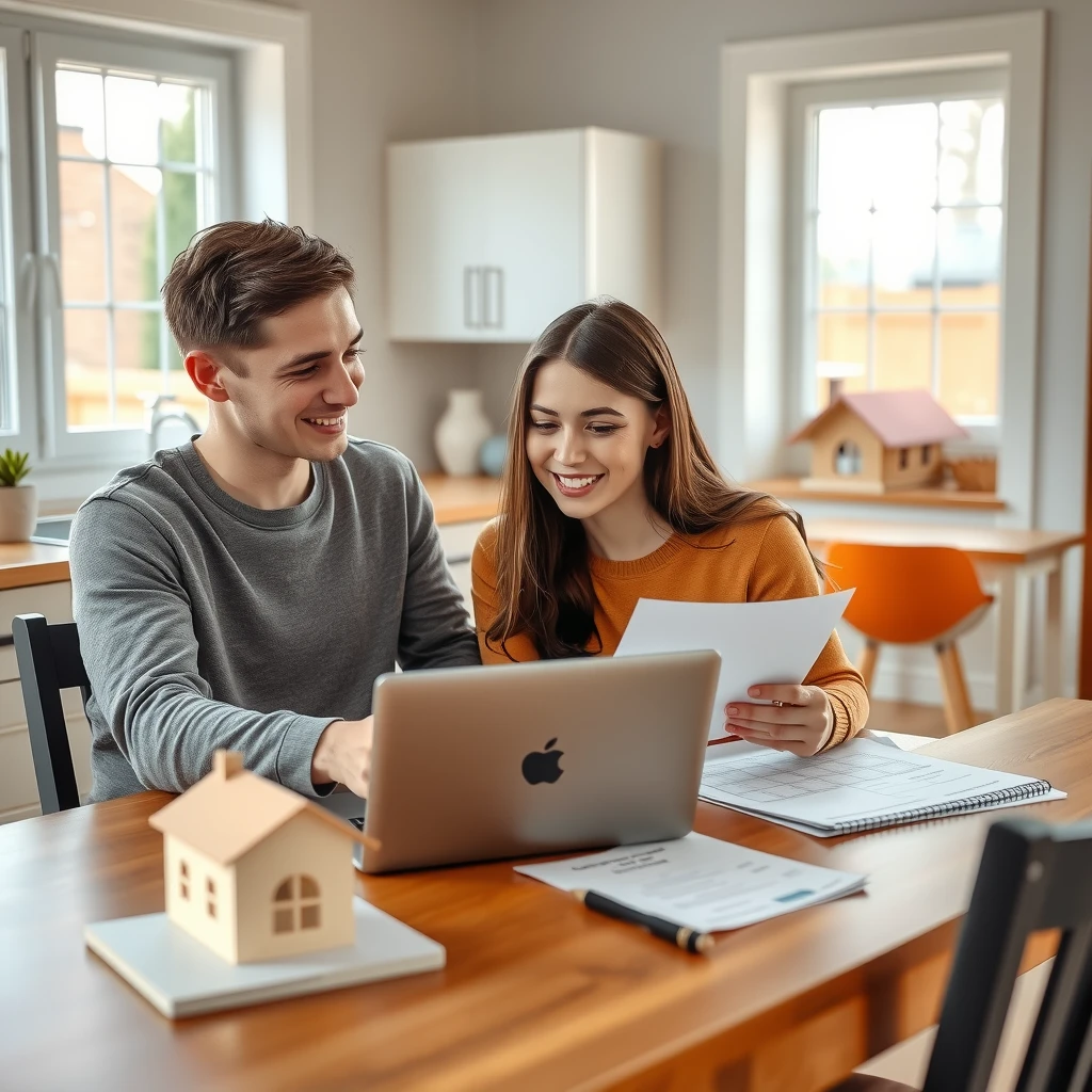Couple planning debt management for home buying