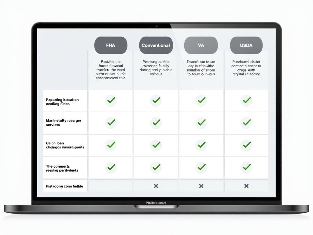 Laptop displaying mortgage comparison table