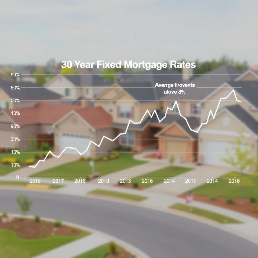 Graph of mortgage rate trends in the 2023 real estate market