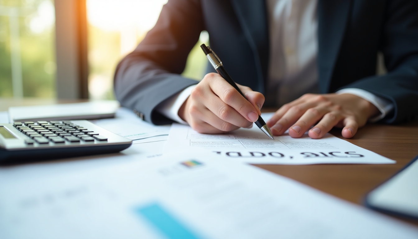 Homeowner signing refinance documents