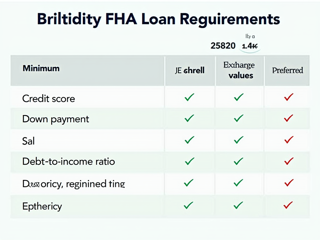 Table of FHA loan requirements