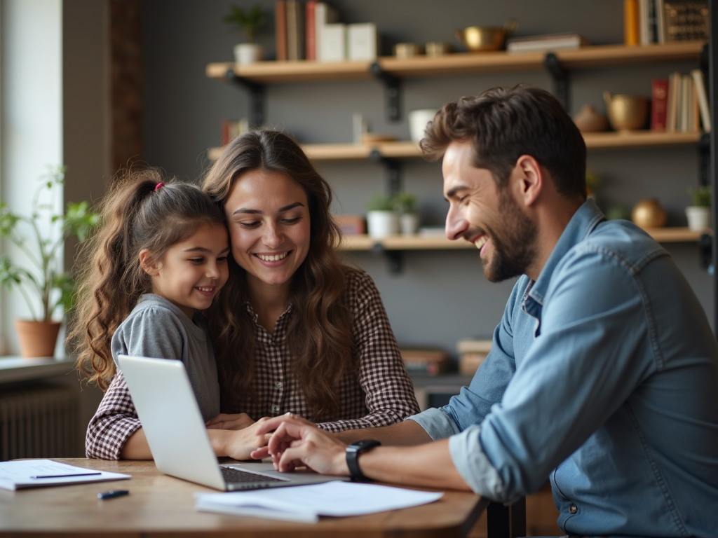 Couple meeting with financial advisor about credit scores
