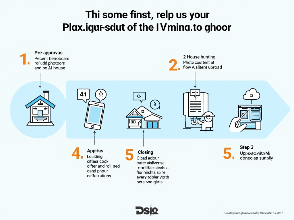 Infographic showing FHA loan process with AI photo filter step