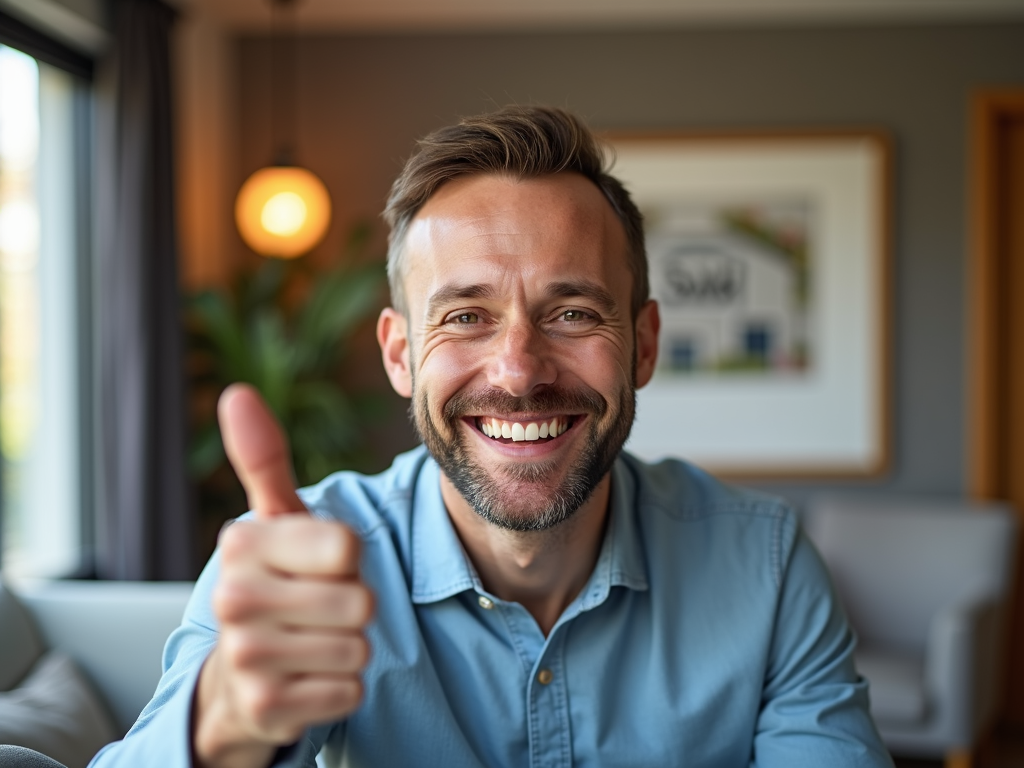 Satisfied real estate client