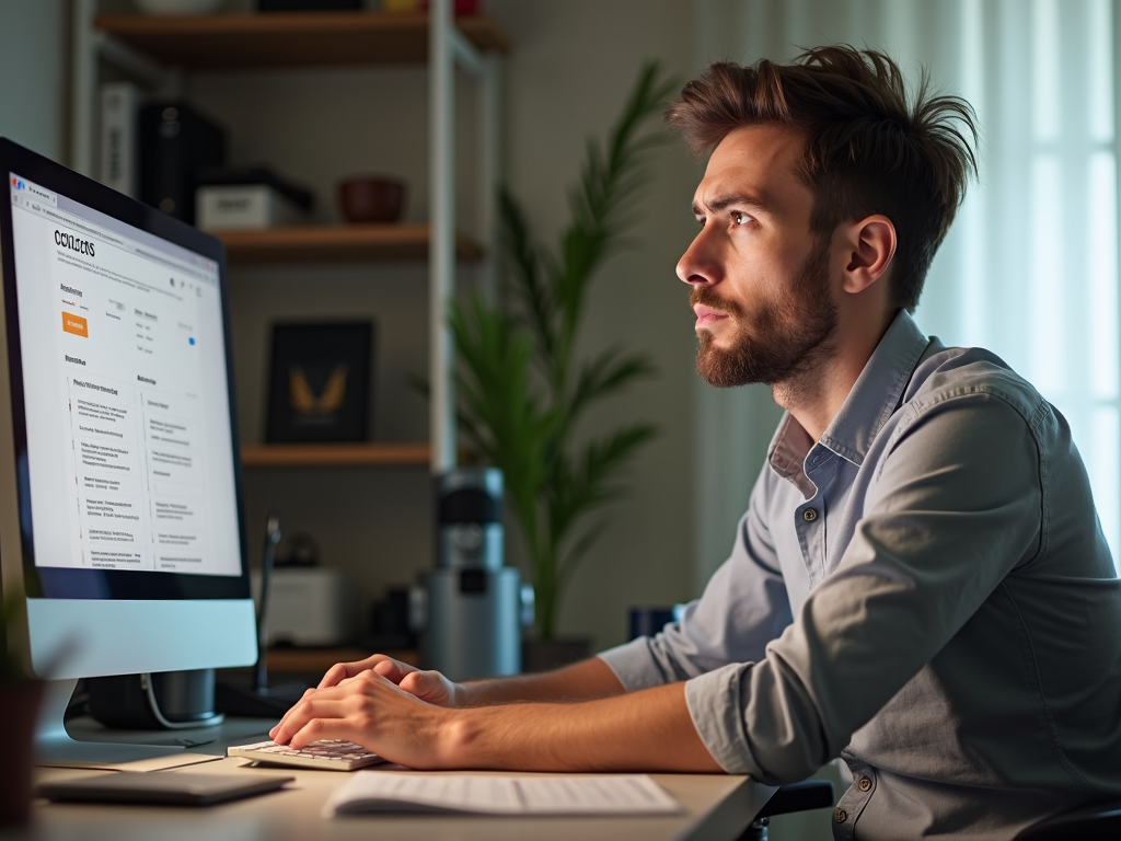 Person checking credit report