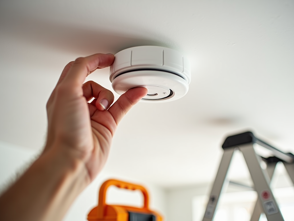 Installing a smoke detector for FHA safety standards