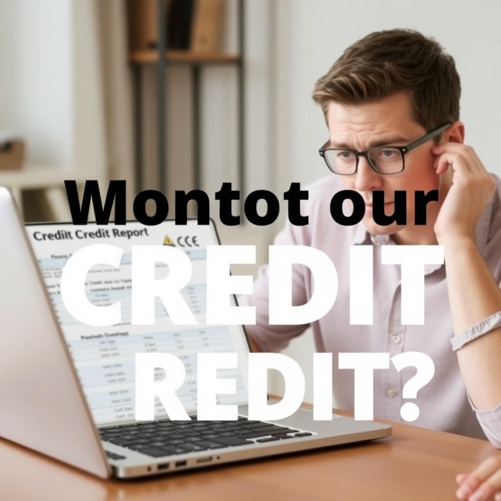 Person reviewing their credit report on a laptop.