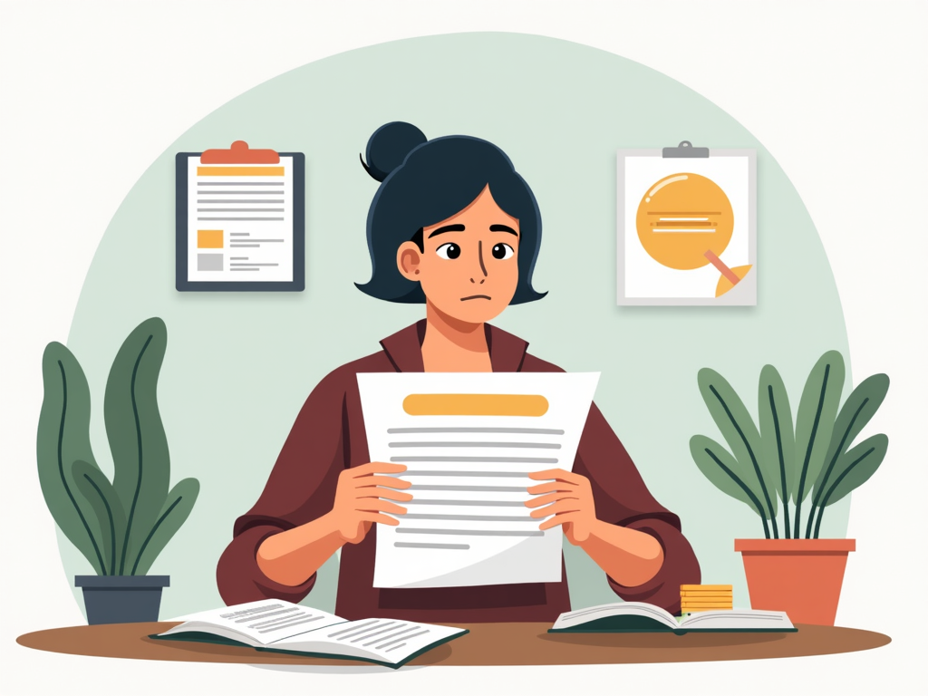 An illustrative photo of a person reviewing their credit report at a desk, highlighting the importance of checking your report.