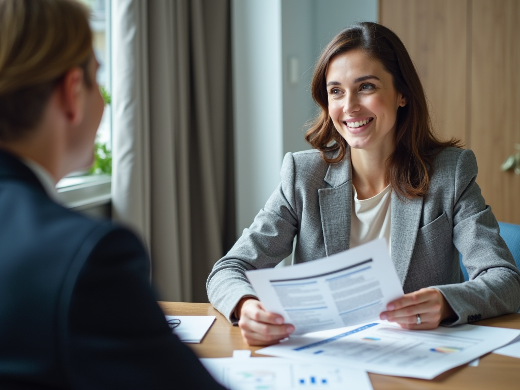 Financial advisor helping a client prepare for an FHA loan application