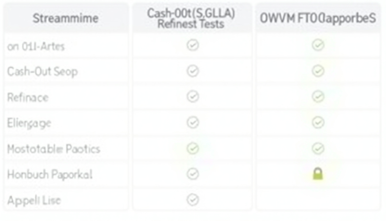 A table showing a comparison of different FHA refinance options.