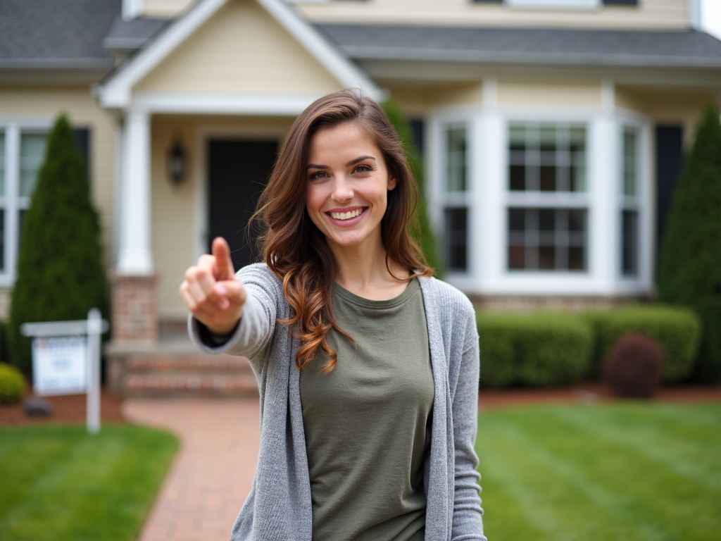 Happy homeowner with new house keys