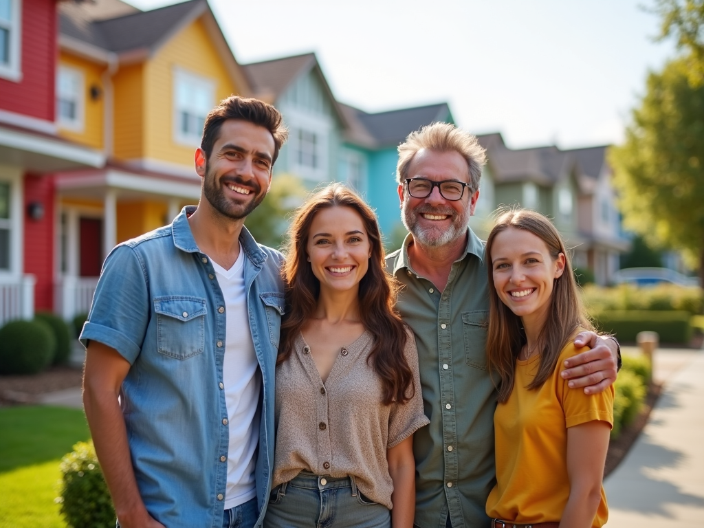 Diverse first-time buyers thriving with FHA loans.