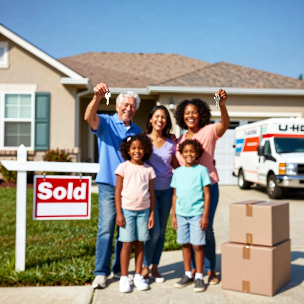 Family celebrating homeownership after completing mortgage term