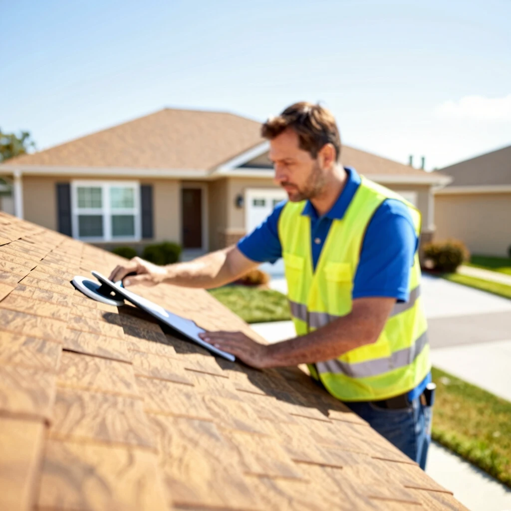 Home inspector checking property conditions for FHA appraisal