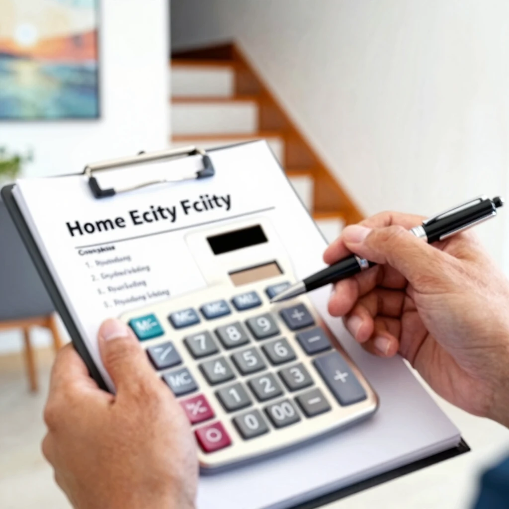 Calculating home equity on notepad