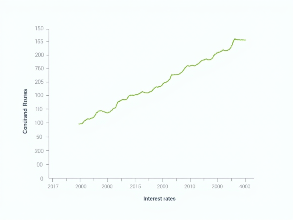 Graph comparing interest rates for conventional and FHA loans.