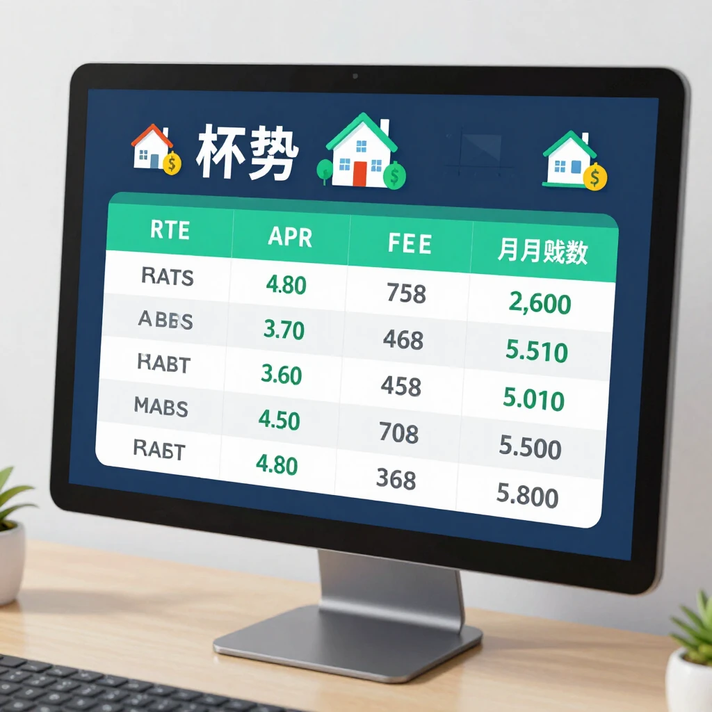 Mortgage comparison tool dashboard