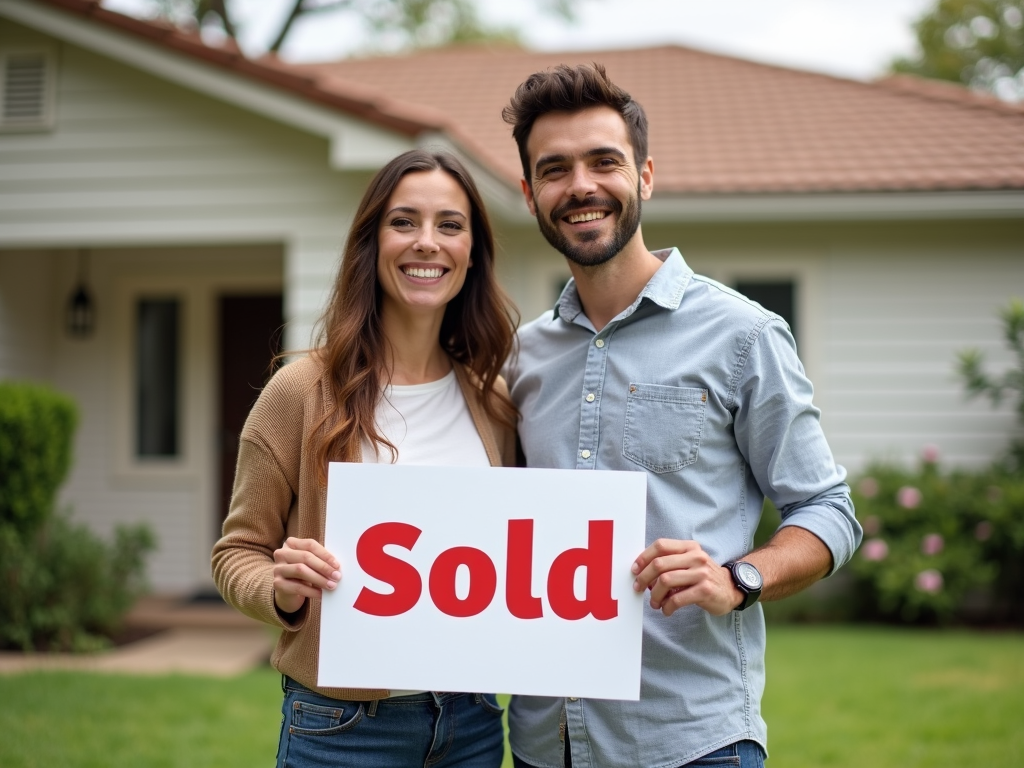 Happy homeowners